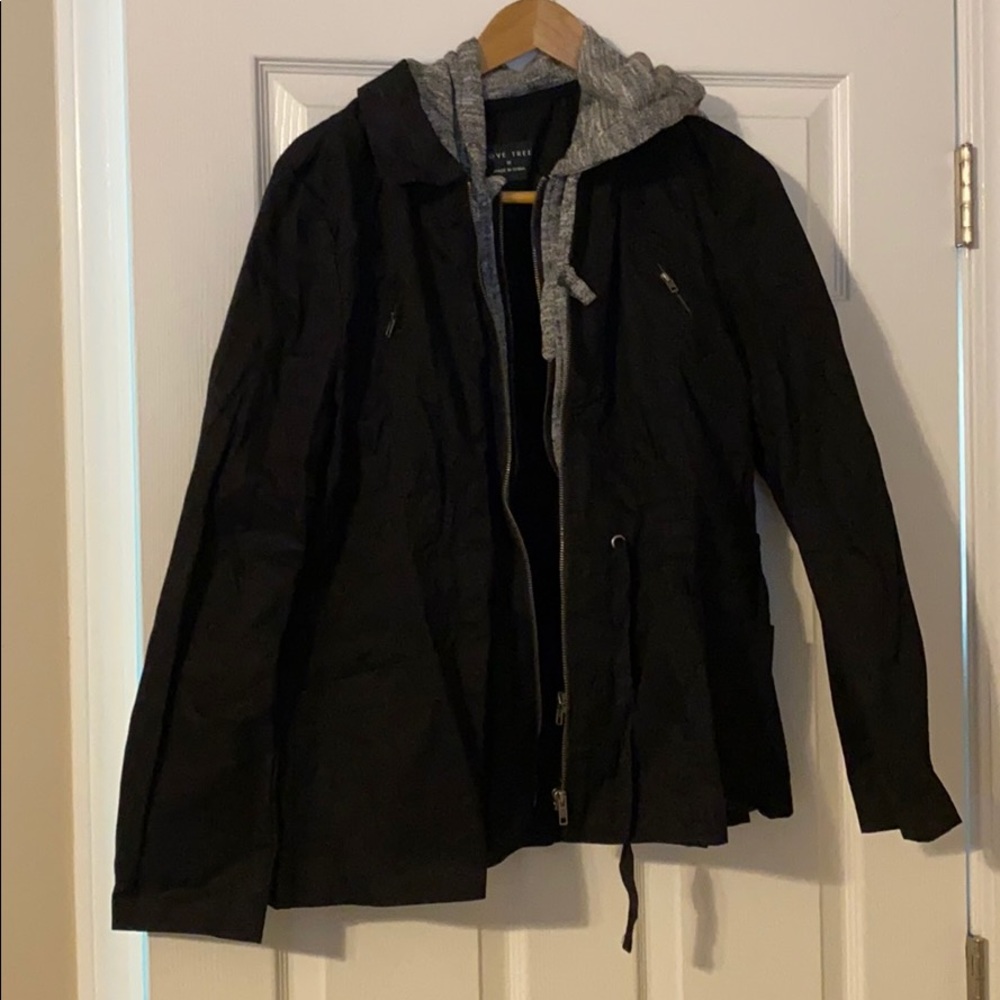 Black jacket with hood